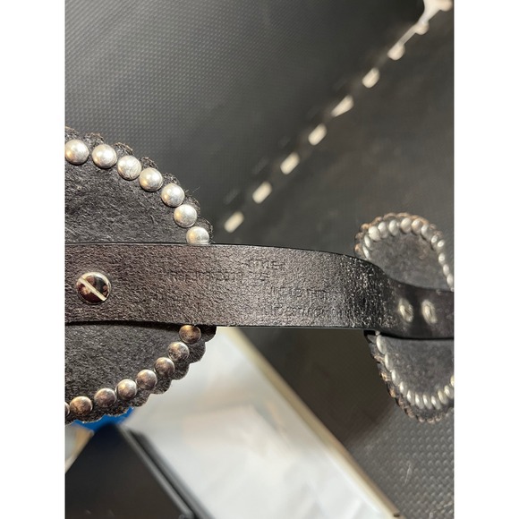 Rancho Estancia Concho Belt Womens Black Silver Turquoise Rhinestone Western main image 11
